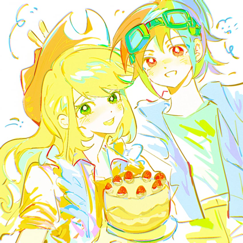 rainbow dash and applejack (my little pony and 1 more) drawn by bubutoday