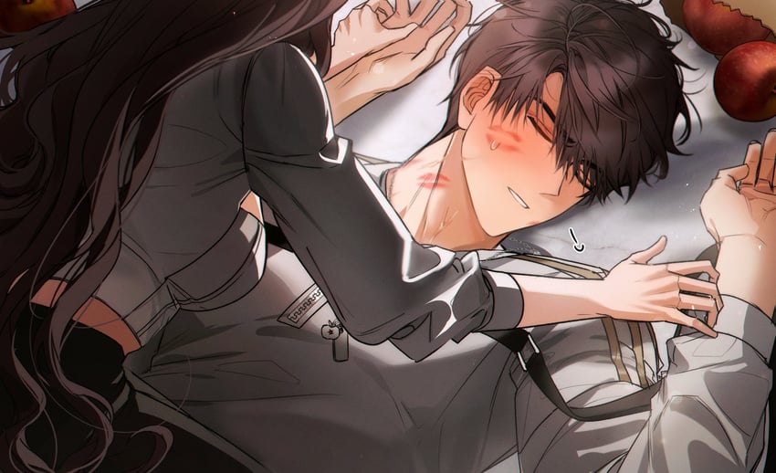protagonist and caleb (love and deepspace) drawn by spaceshelter