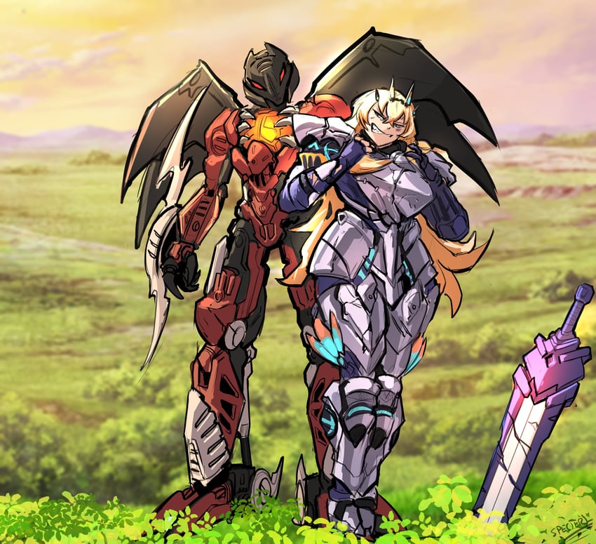 barghest and icarax (fate and 3 more) drawn by specter_l
