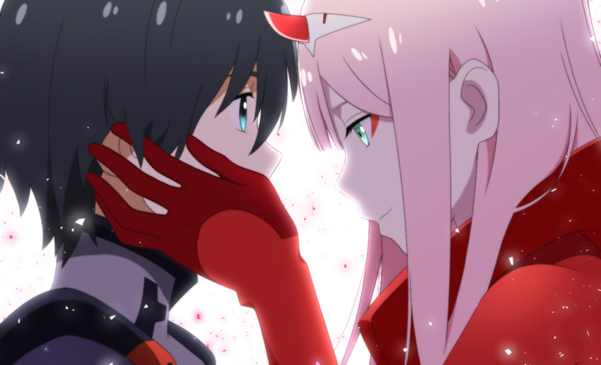 zero two and hiro (darling in the franxx) drawn by maiko_(mimi)