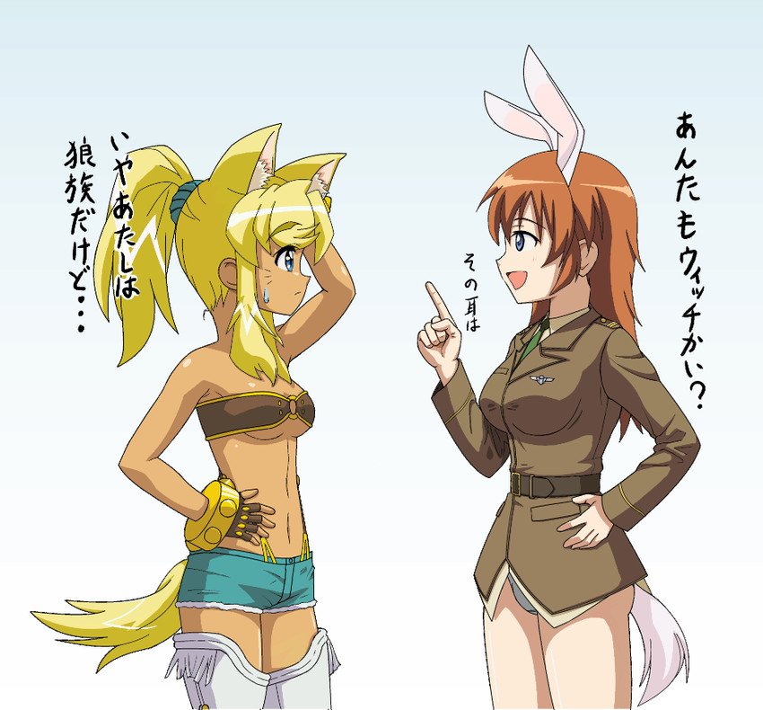 charlotte e. yeager and liru (world witches series and 2 more) drawn by tokka
