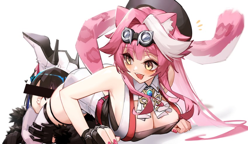 nerissa ravencroft and raora panthera (hololive and 1 more) drawn by adarin