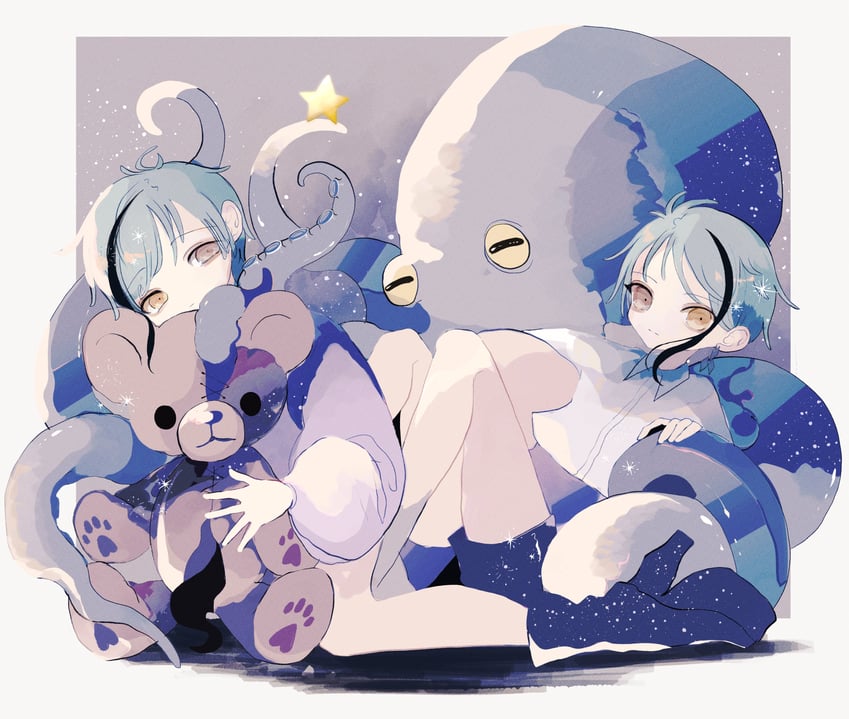 floyd leech and jade leech (twisted wonderland) drawn by li04r