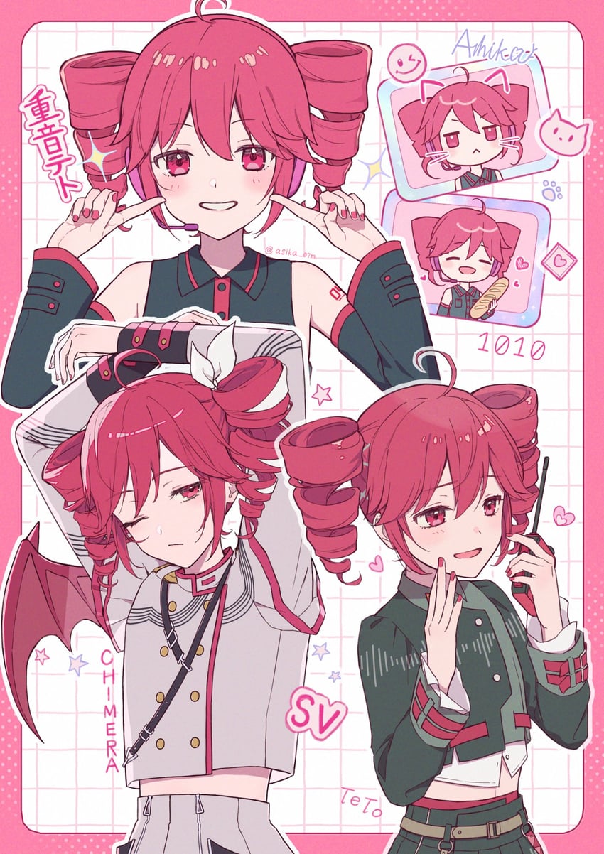 kasane teto (utau and 2 more) drawn by ashika_(yftcc948)