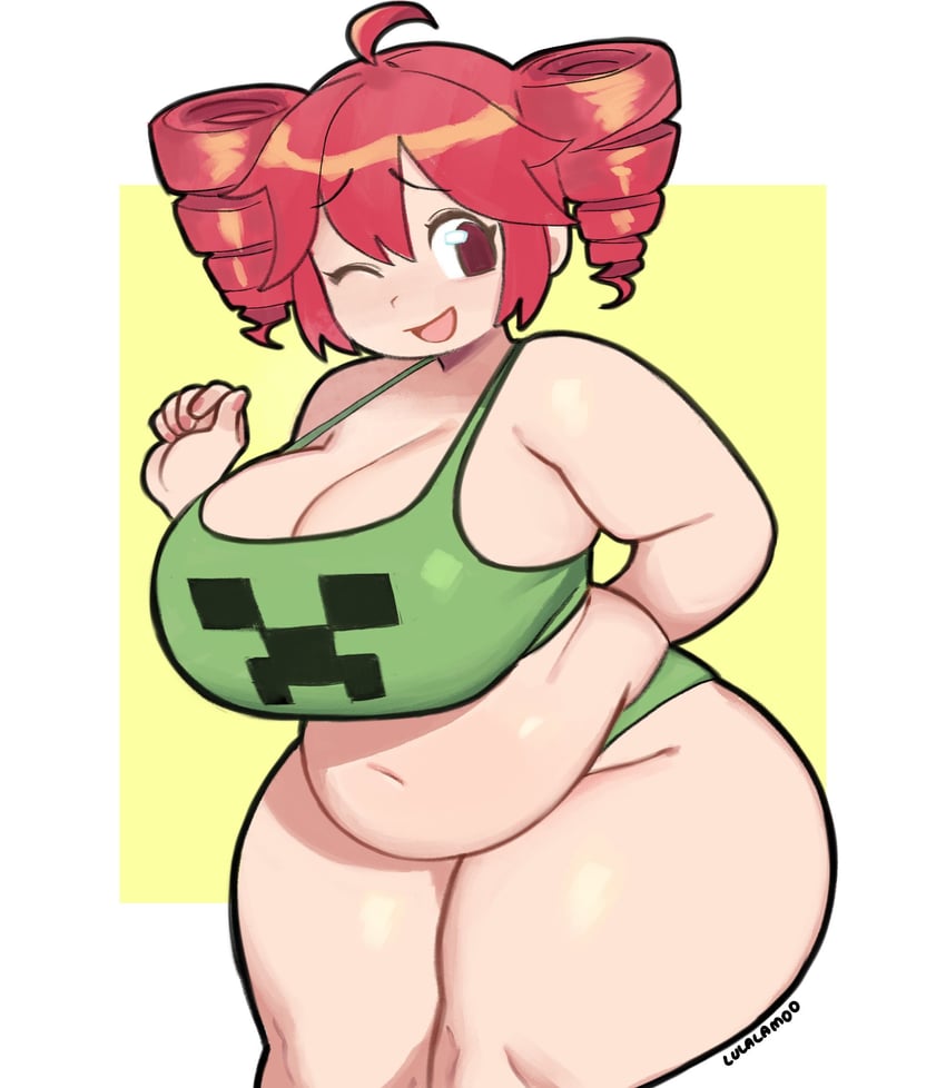 kasane teto and creeper (utau and 1 more) drawn by lulalamoo