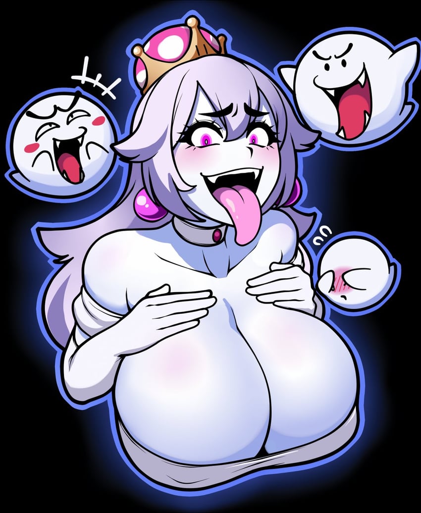 princess king boo and boo (mario and 1 more) drawn by jam-orbital