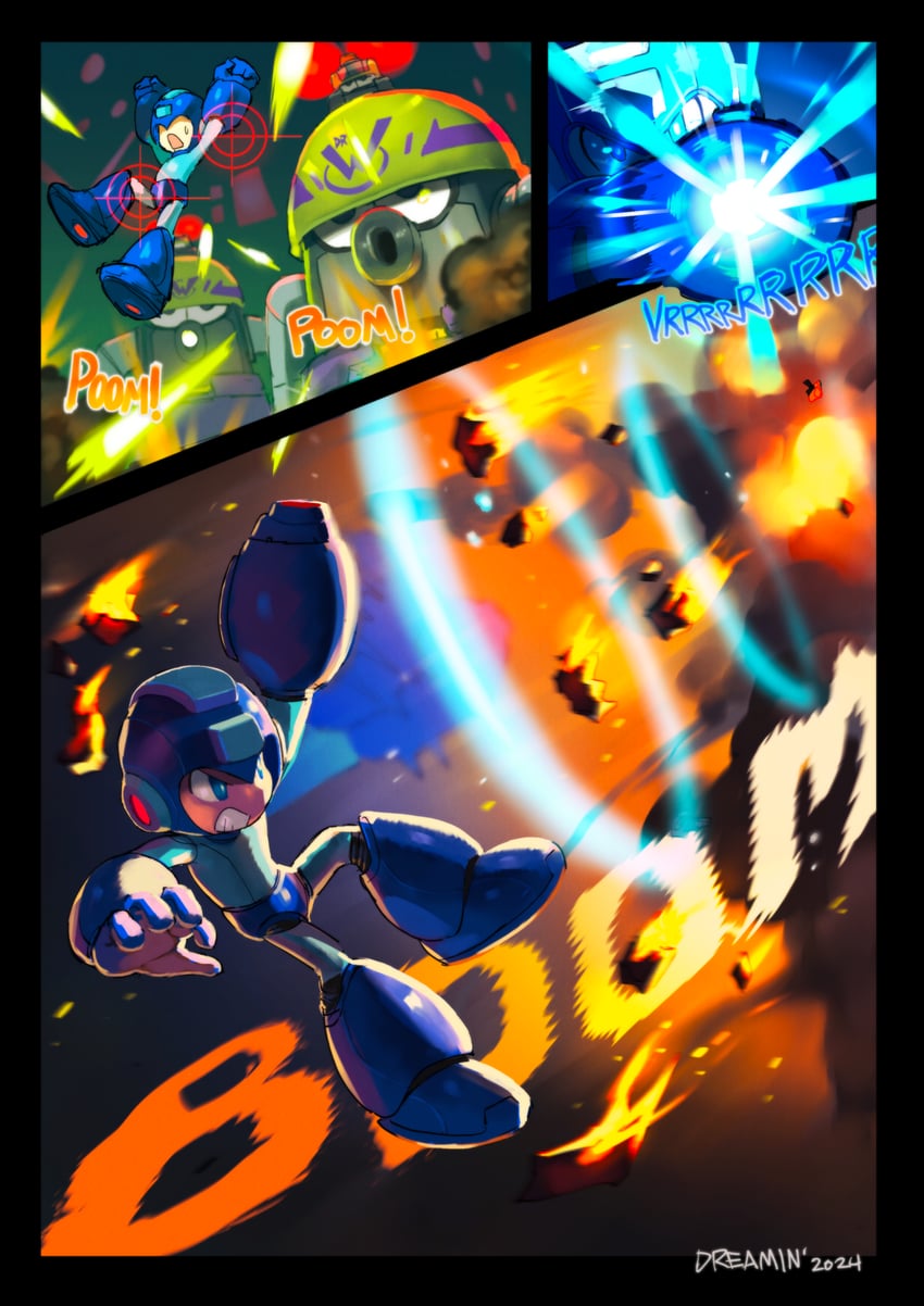 mega man (mega man and 1 more) drawn by dreaminerryday