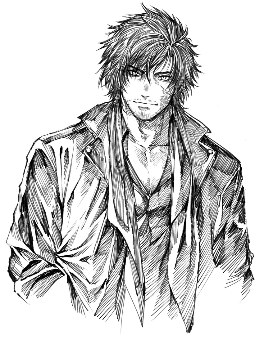 clive rosfield (final fantasy and 1 more) drawn by zanki