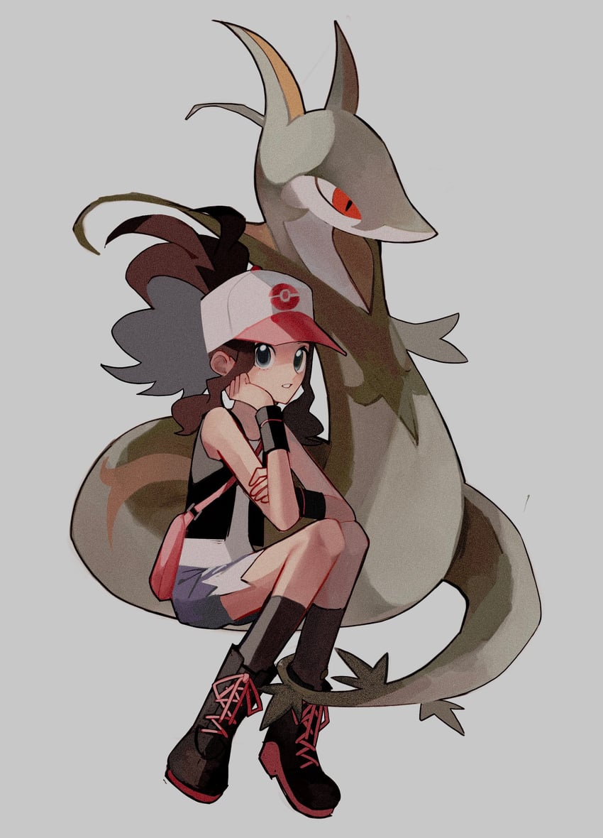 hilda and serperior (pokemon and 1 more) drawn by 950magi618