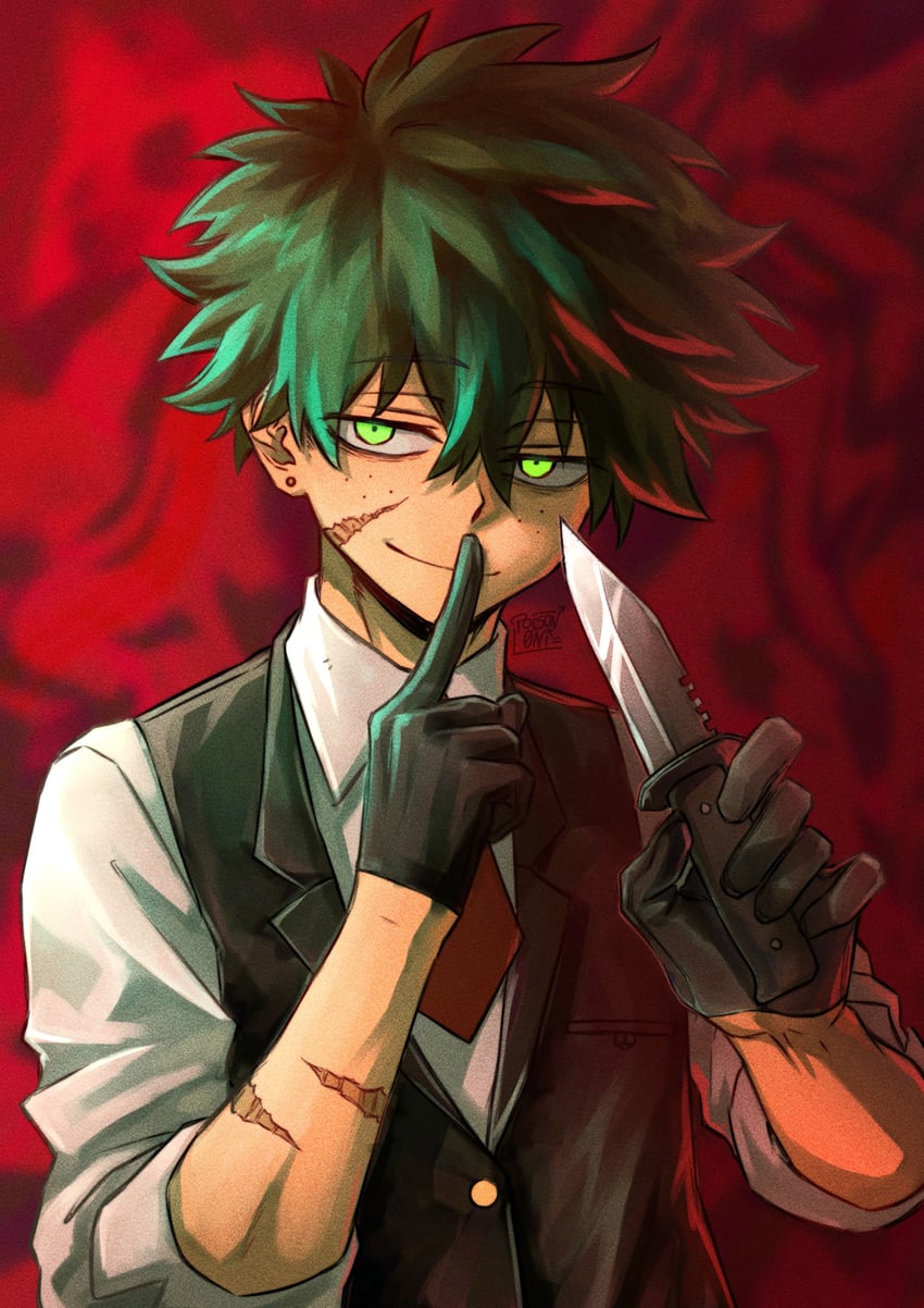 midoriya izuku (boku no hero academia) drawn by poisononi