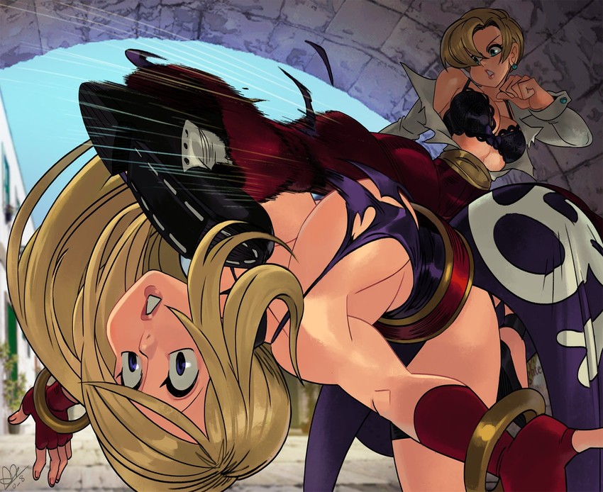 b. jenet and king (the king of fighters and 3 more) drawn by alex_ahad