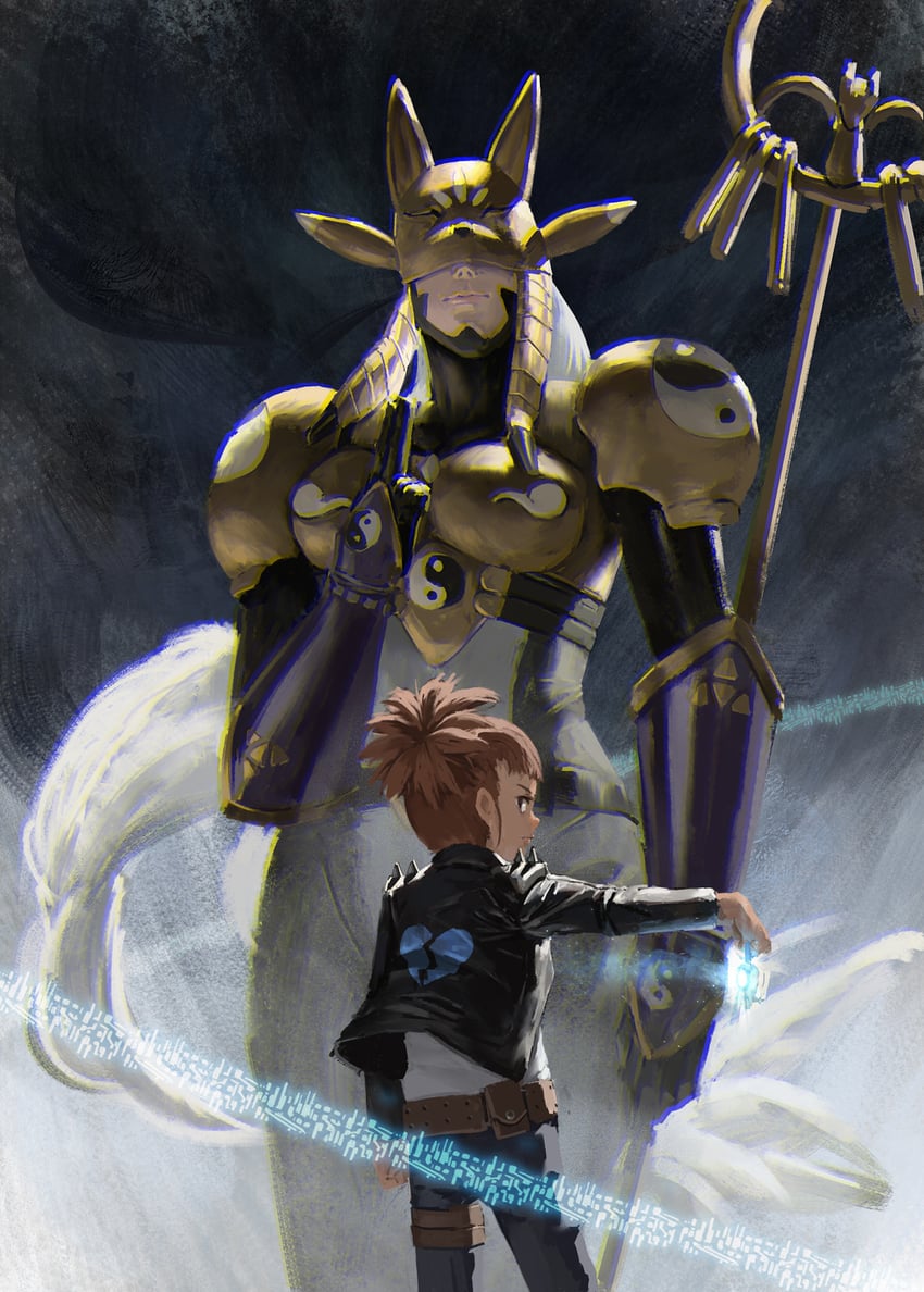 sakuyamon and makino ruki (digimon and 1 more) drawn by mayozom