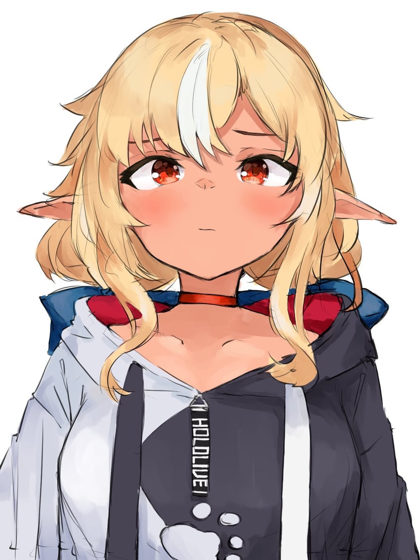 ookami mio and shiranui flare (hololive) drawn by suzu_coconatu