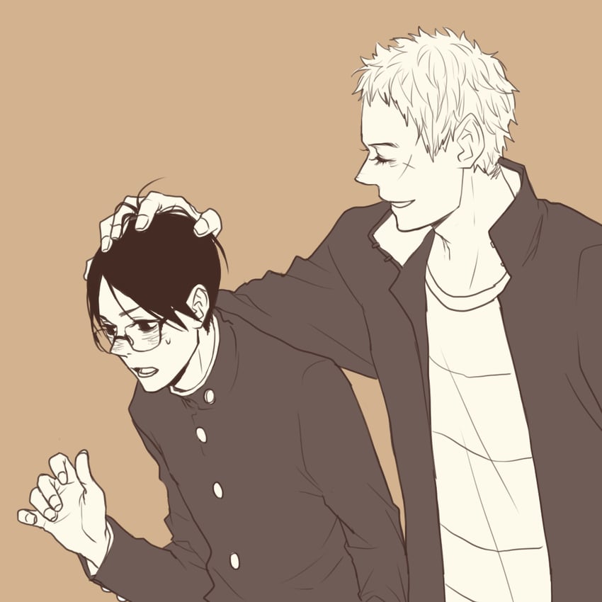 kawabuchi sentarou and nishimi kaoru (sakamichi no apollon) drawn by honolulurock