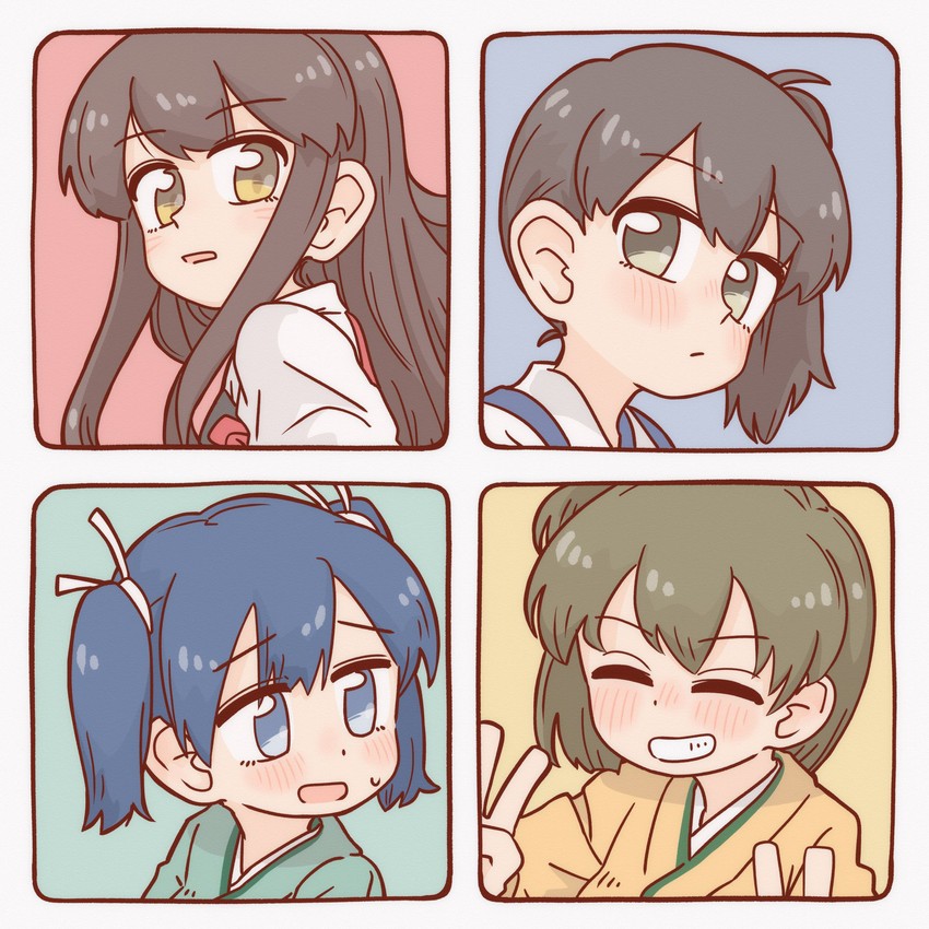 kaga, akagi, souryuu, and hiryuu (kantai collection) drawn by bocchi-ya-nawi
