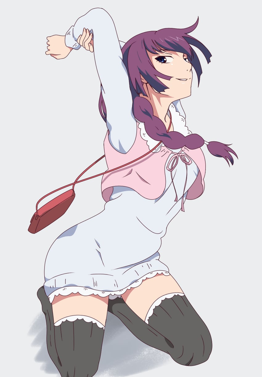 senjougahara hitagi (monogatari and 1 more) drawn by metarama
