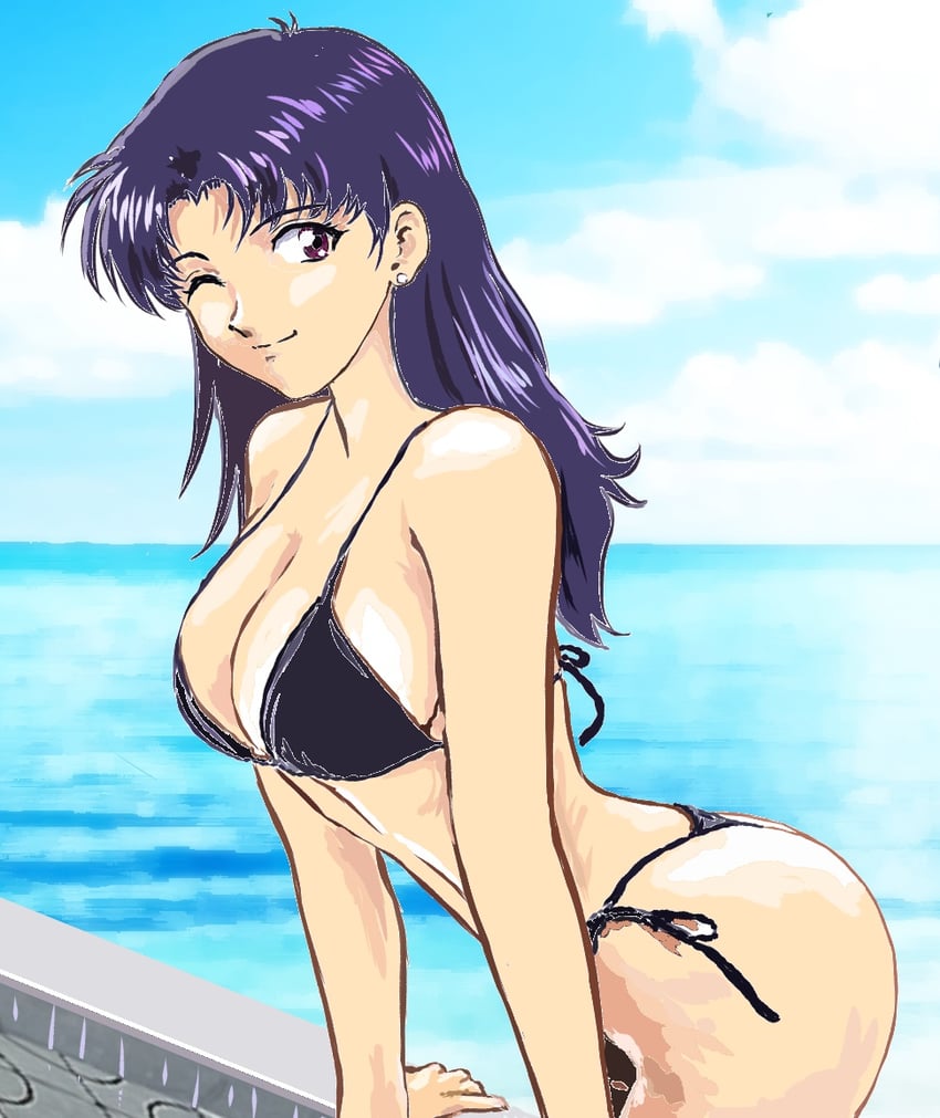 katsuragi misato (neon genesis evangelion) drawn by mizumori_keiichi