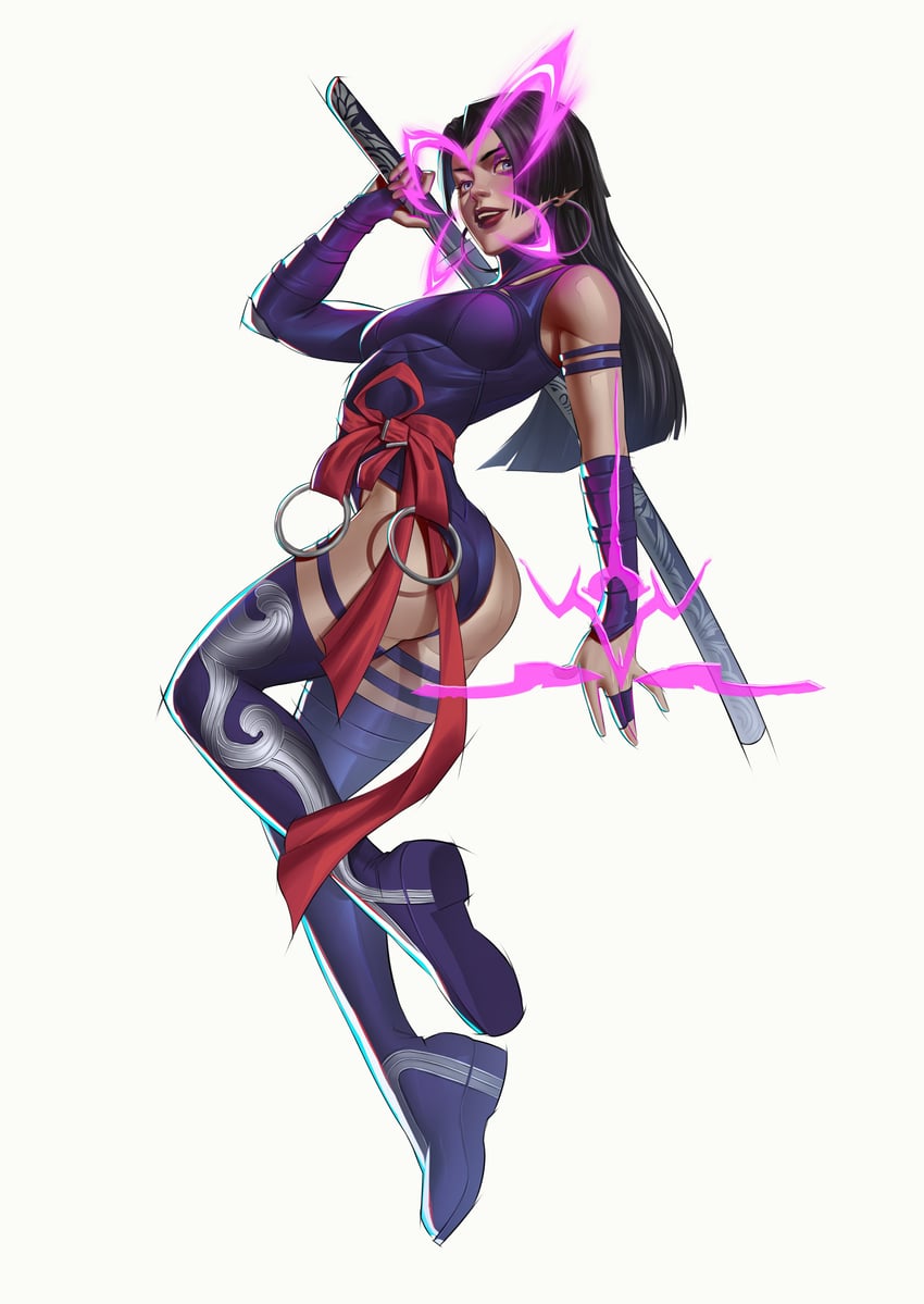 psylocke (marvel and 2 more) drawn by nsfwpork