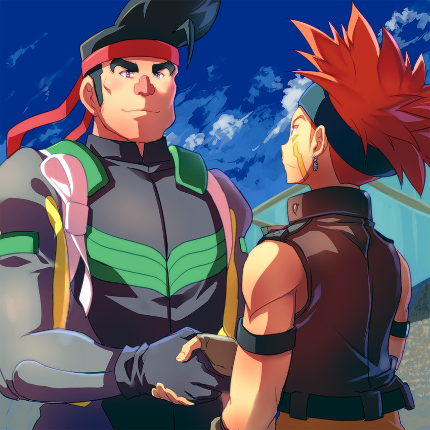 crow hogan and noboru gongenzaka (yu-gi-oh! and 2 more) drawn by lai-ja