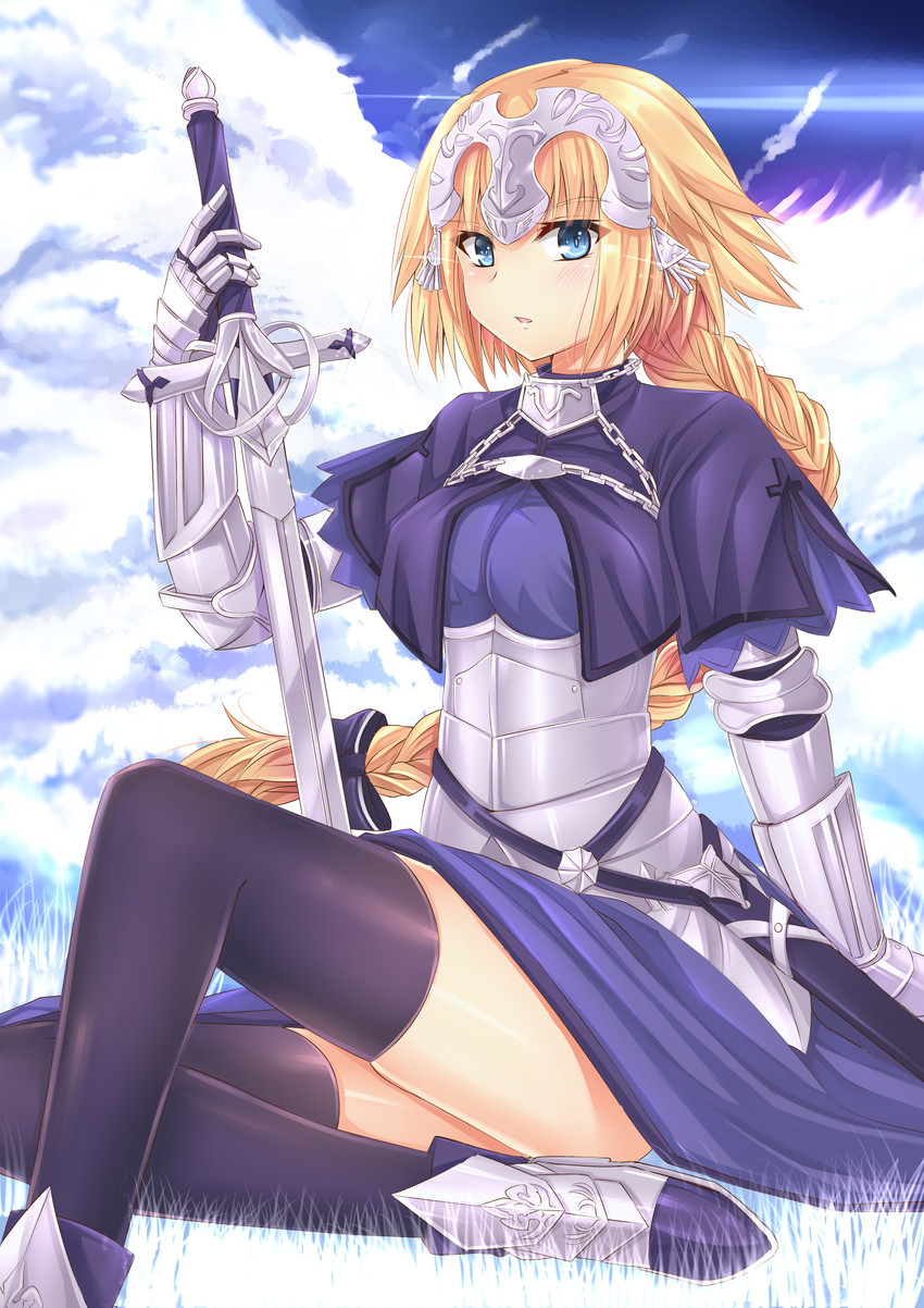 jeanne d'arc (fate and 1 more) drawn by gu_li