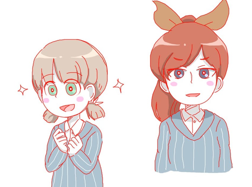 aki and lili (girls und panzer and 1 more) drawn by aqclk