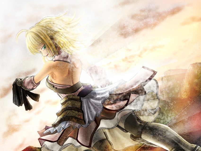 artoria pendragon, saber, and saber lily (fate and 1 more) drawn by nao_(no-44)