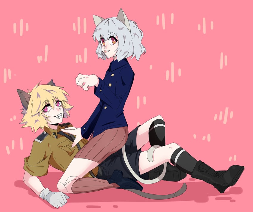 neferpitou and schroedinger (hunter x hunter and 1 more) drawn by 0r3k1f4g