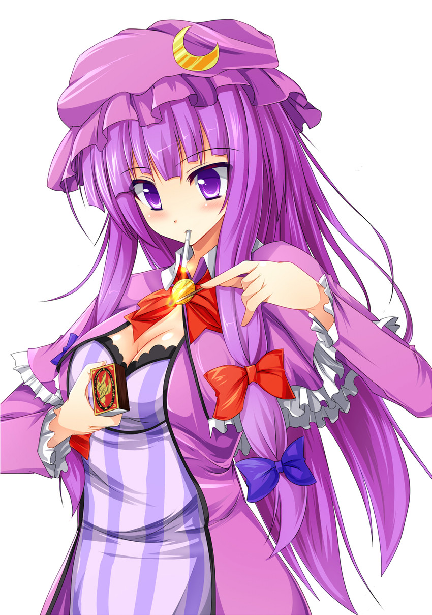 patchouli knowledge and taisa (touhou and 1 more) drawn by szk