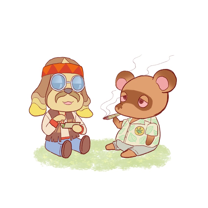 tom nook and harvey (animal crossing) drawn by alison_(alison_airlines)