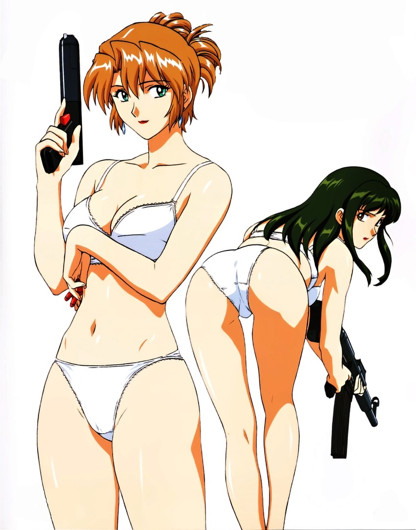 sumeragi aika, white delmo, and delmo commander (aika and 1 more) drawn by yamauchi_noriyasu
