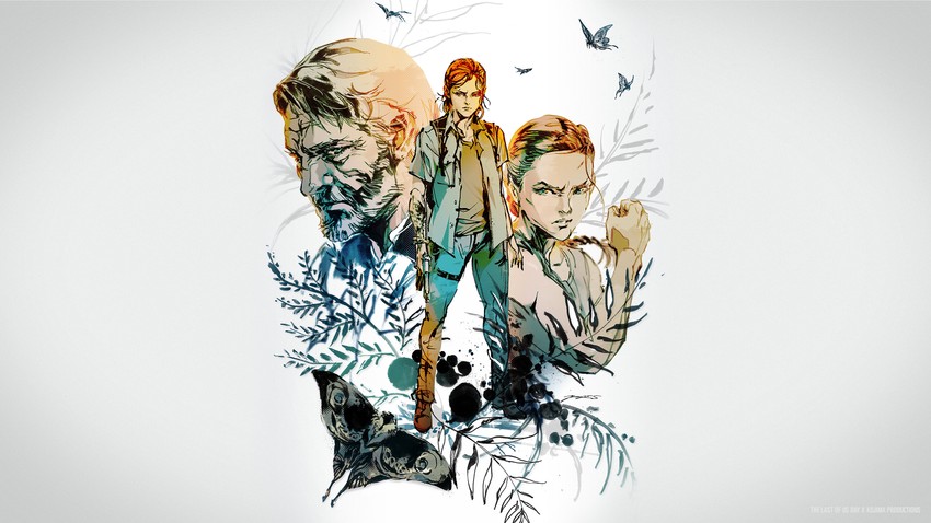 ellie, joel, and abby (the last of us and 1 more) drawn by shinkawa_youji