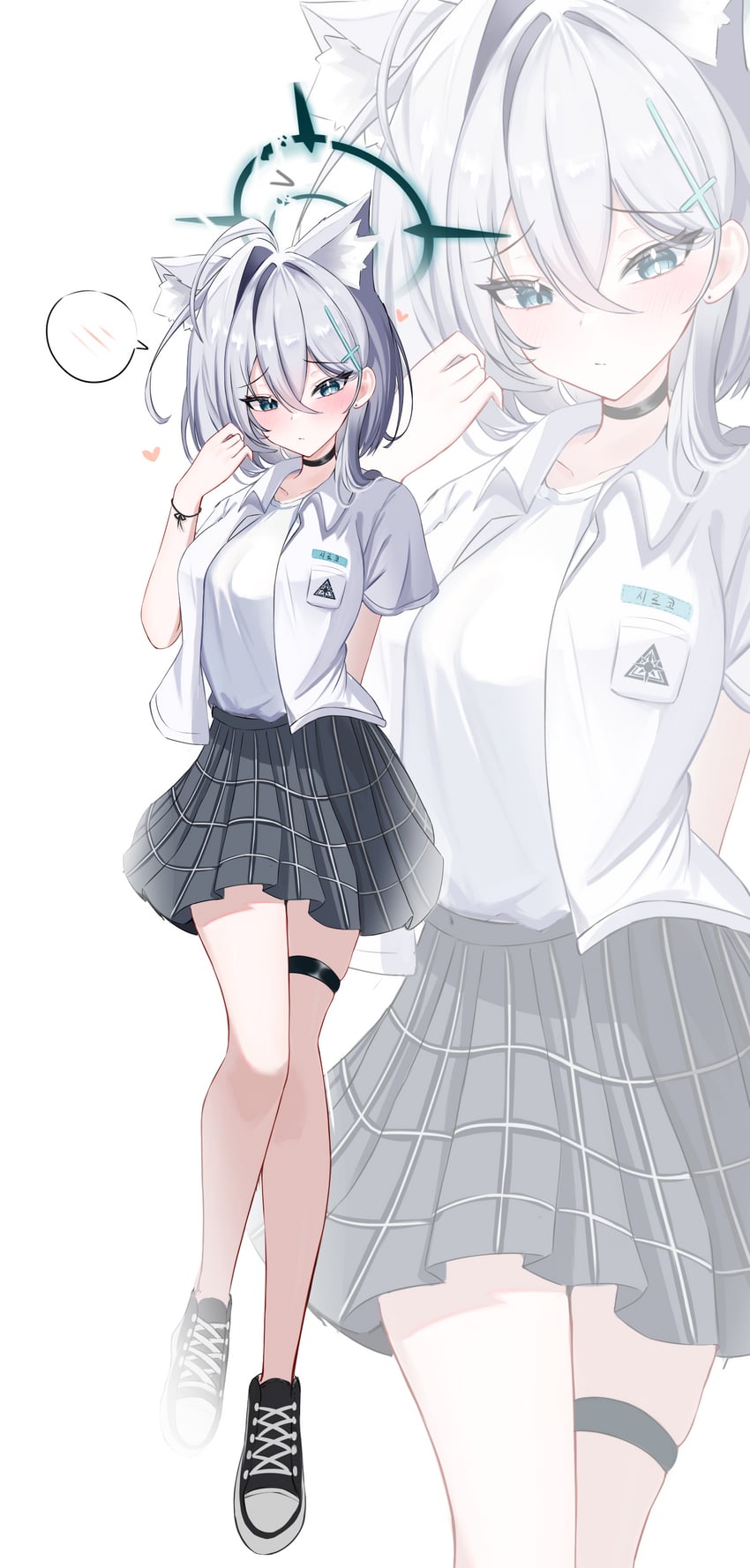 shiroko and shiroko terror (blue archive) drawn by wgff4824