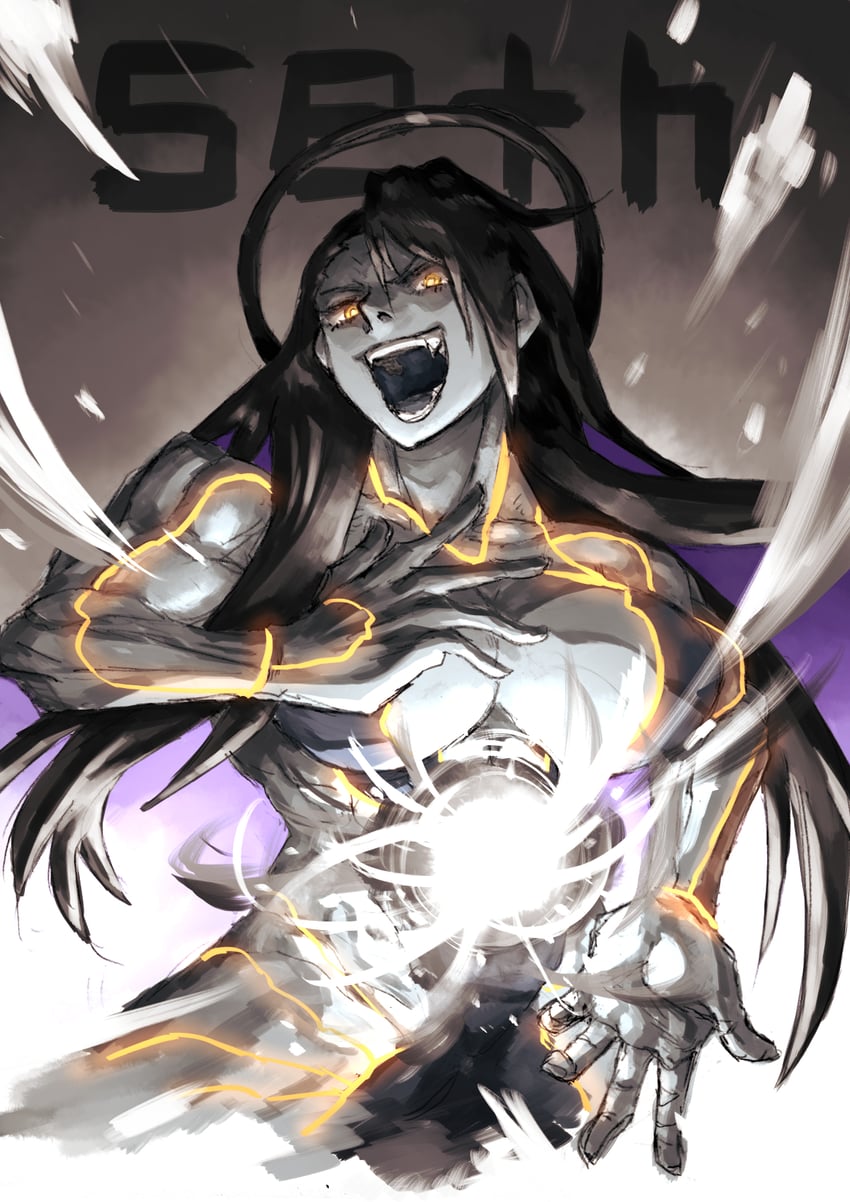 female seth (street fighter and 1 more) drawn by fukamichi_ran'ou