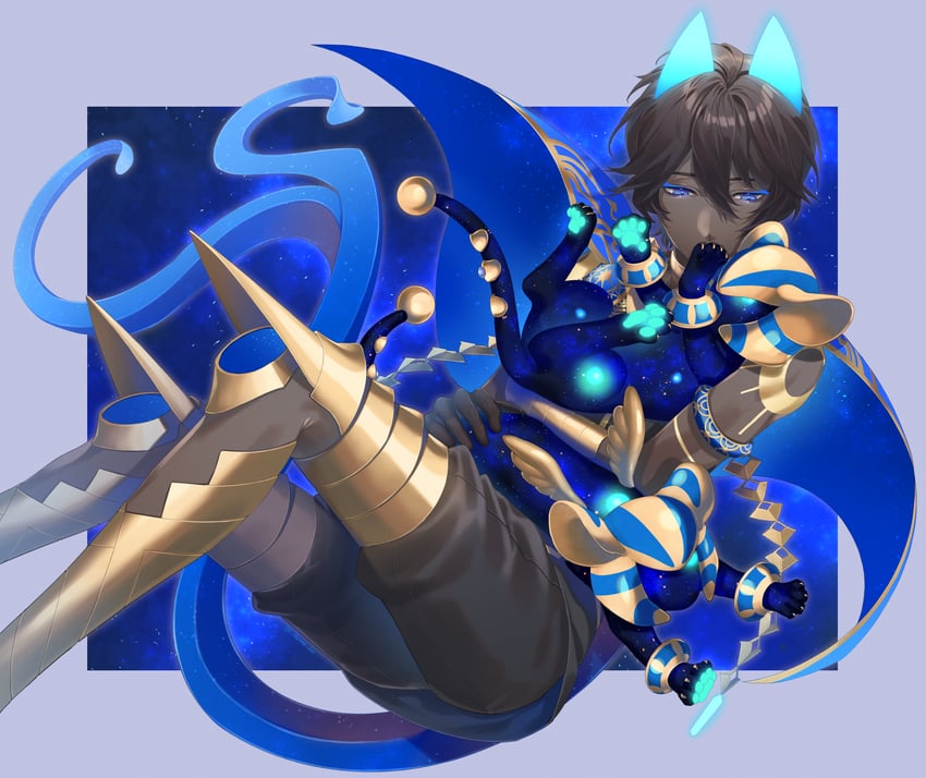 arjuna, arjuna alter, and sphinx awlad (fate and 1 more) drawn by itsuma_su