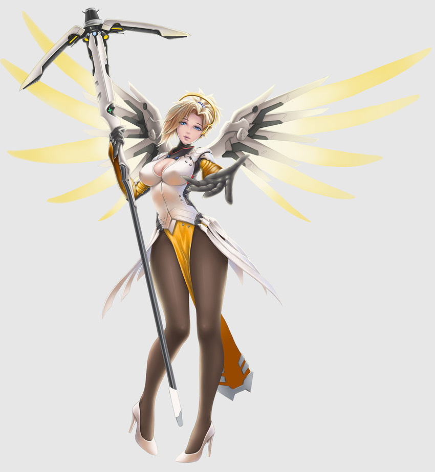 mercy (overwatch and 1 more) drawn by gi_gi