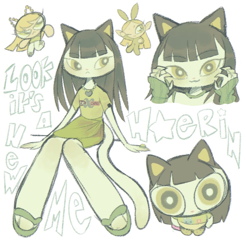 haerin (real life and 2 more) drawn by tomi_(t4p10c4_)