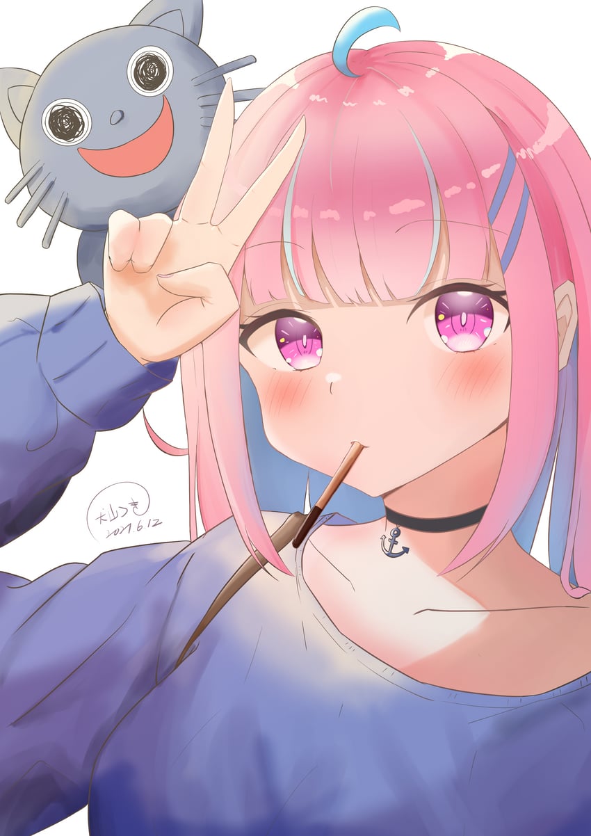 minato aqua and neko (hololive) drawn by inuyama_tsuki_215