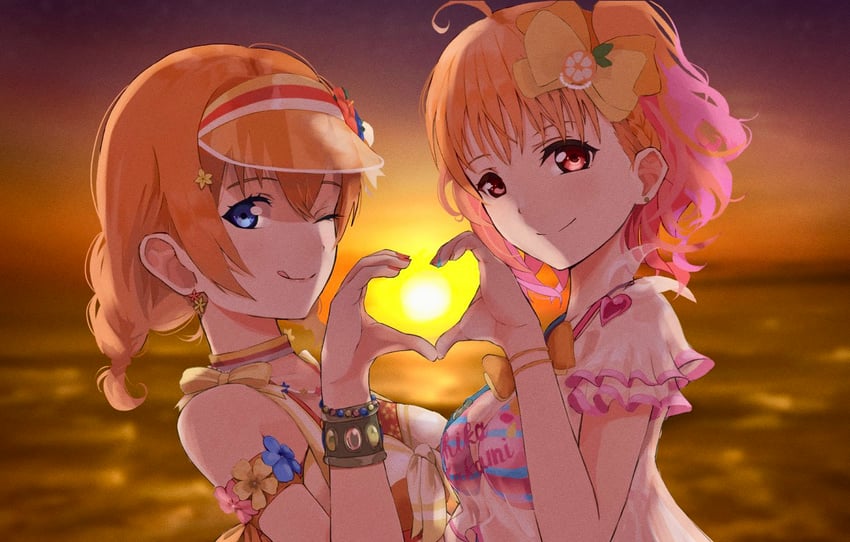 kosaka honoka and takami chika (love live! and 3 more) drawn by yanase_eiwa