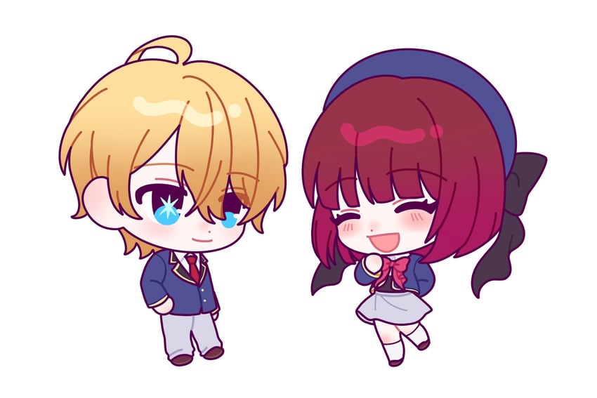 arima kana and hoshino aquamarine (oshi no ko) drawn by yamano_nemuri