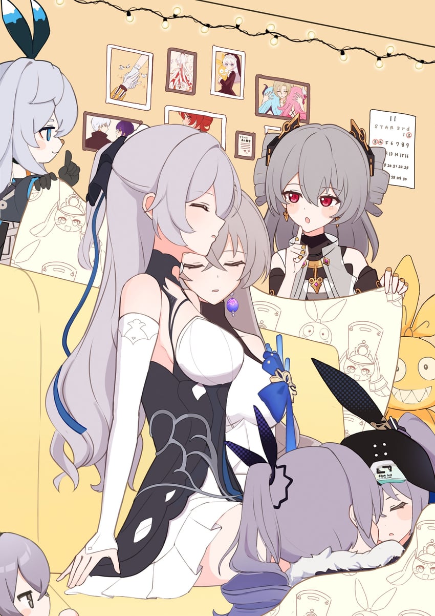 kiana kaslana, bronya zaychik, silver wolf, theresa apocalypse, murata himeko, and 11 more (honkai and 2 more) drawn by sazisazi50