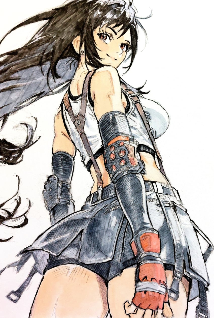 tifa lockhart (final fantasy and 2 more) drawn by i4teruz