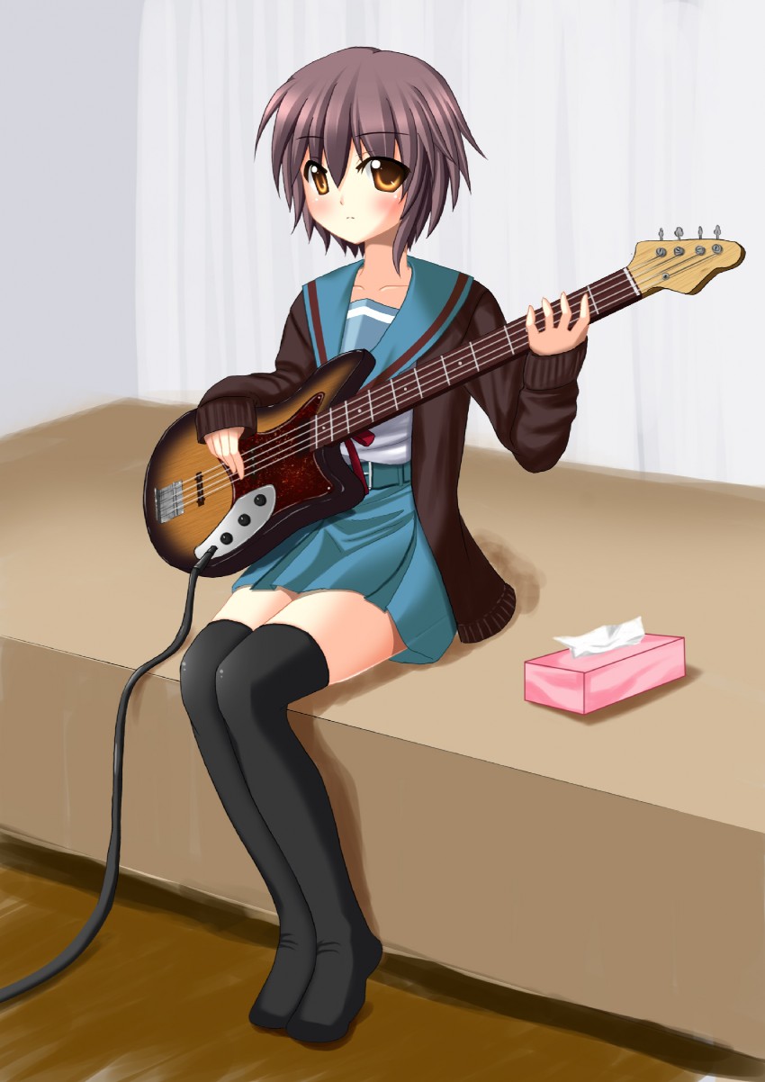 nagato yuki and tissue princess (suzumiya haruhi no yuuutsu) drawn by akarin_(sakuraakarin)