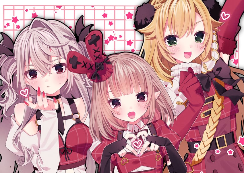 makaino ririmu, kuzuha, uzuki kou, and sanya (nijisanji) drawn by regu_(cc41_ti)