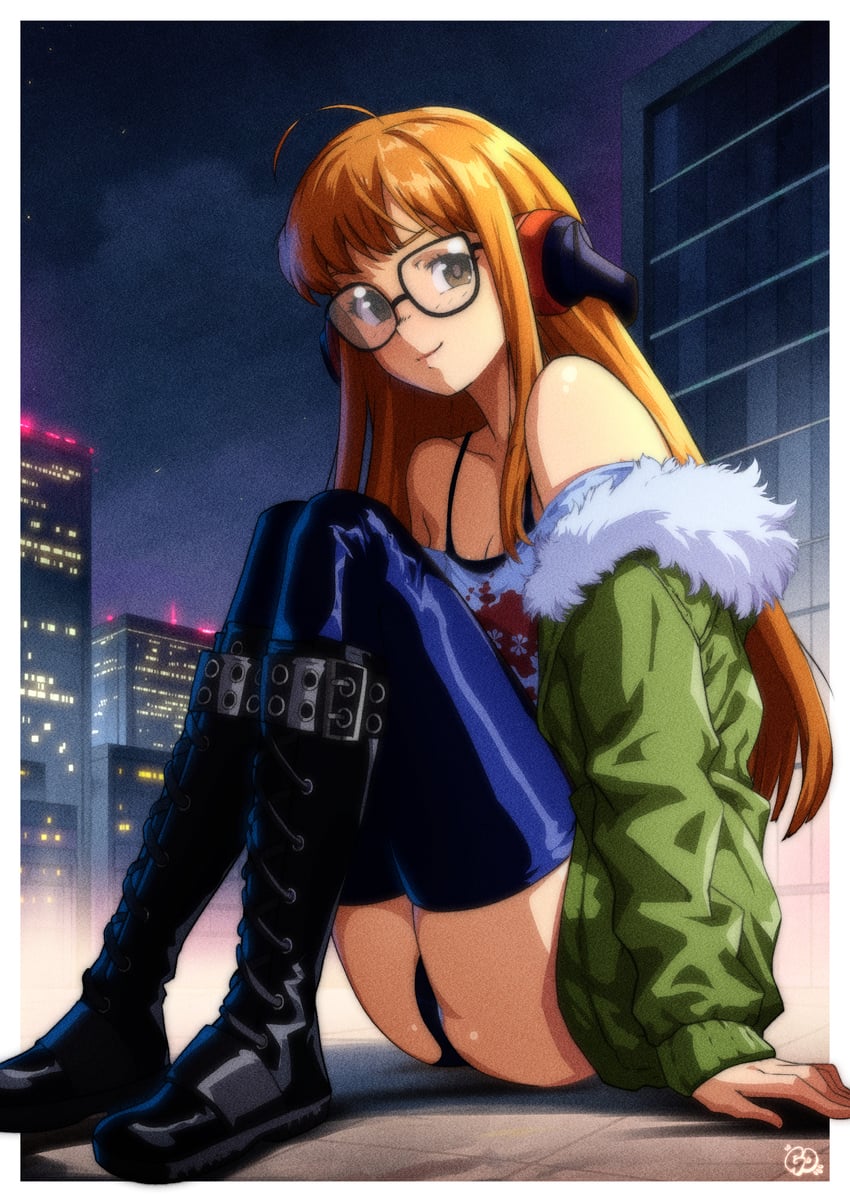 sakura futaba (persona and 1 more) drawn by gravydood