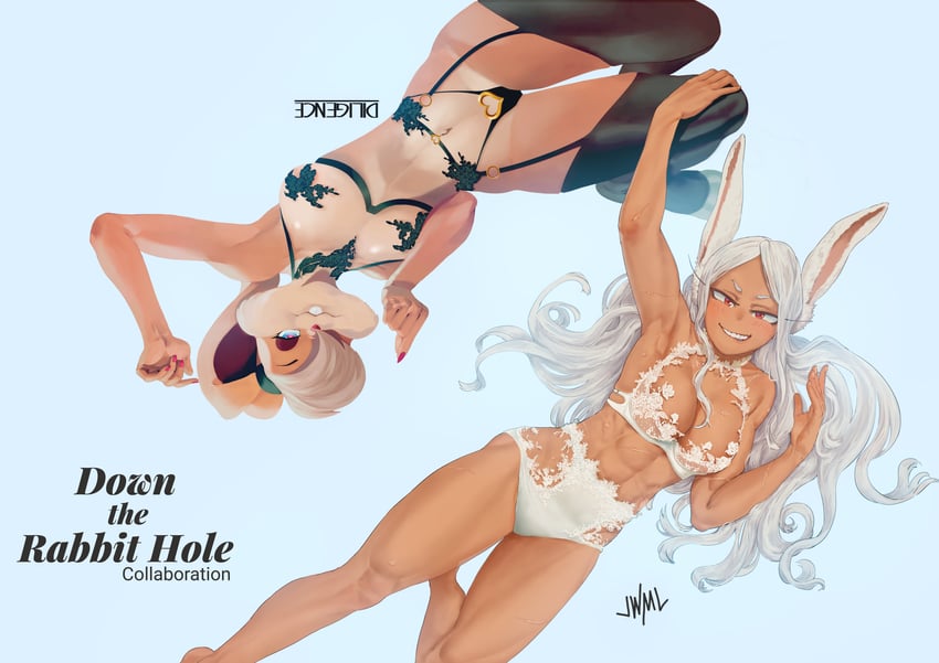 mirko and lola bunny (boku no hero academia and 2 more) drawn by justin_leyva_(steamy_tomato) and kean_astoriano_(diligence)