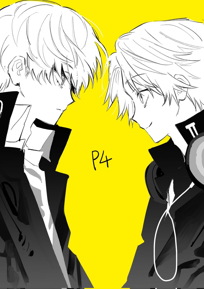 narukami yu and hanamura yousuke (persona and 1 more) drawn by goguma_wagamja