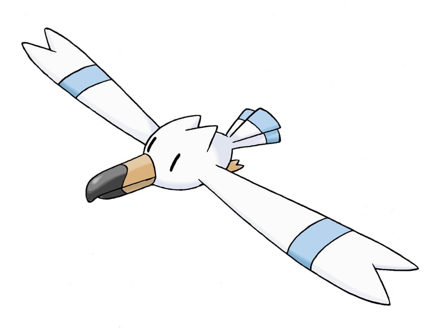 wingull (pokemon and 1 more) drawn by sugimori_ken