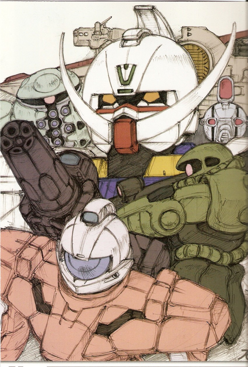 zaku ii, turn a gundam, kapool, borjarnon, willgem, and 1 more (gundam and 1 more)