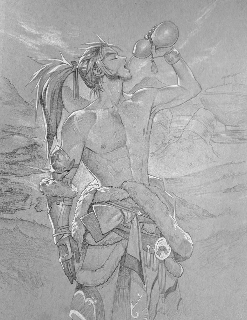 hien rijin (final fantasy and 1 more) drawn by solthrys