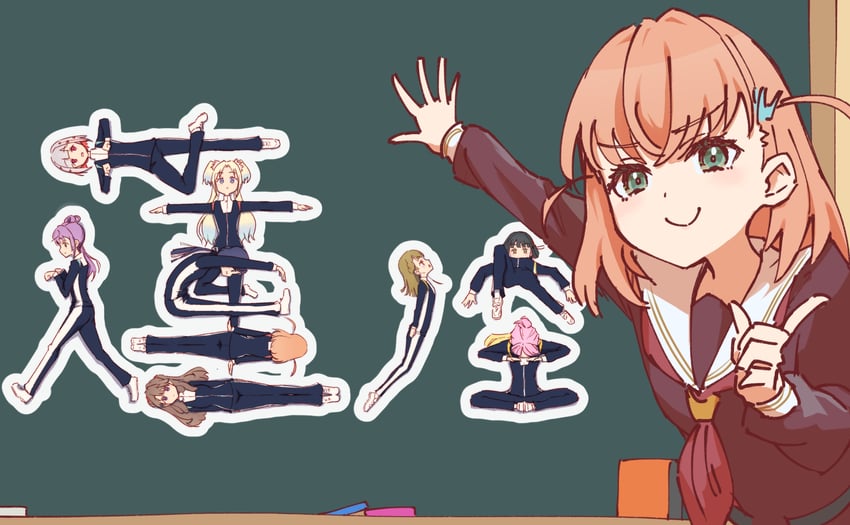 hinoshita kaho, fujishima megumi, otomune kozue, murano sayaka, yugiri tsuzuri, and 4 more (love live! and 1 more) drawn by lao_ren_xing